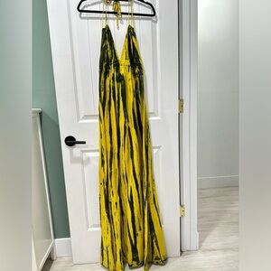 T-Bags Tie-Dye Halter Top Maxi Dress